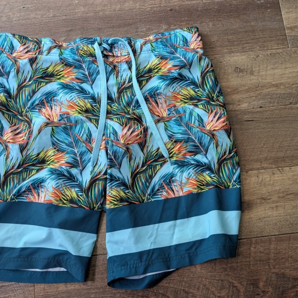 OP Tropical Print Swim Trunks